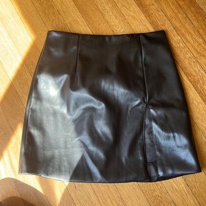 Black mini skirt